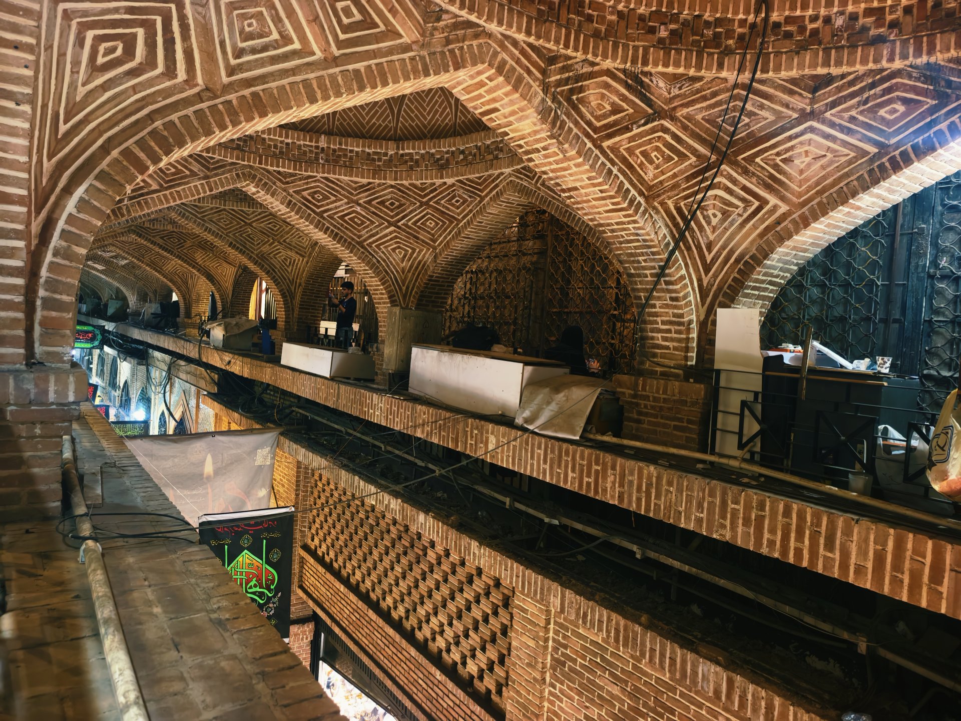 Grand Bazaar in Tehran — covered trading rows under vaulted ceilings