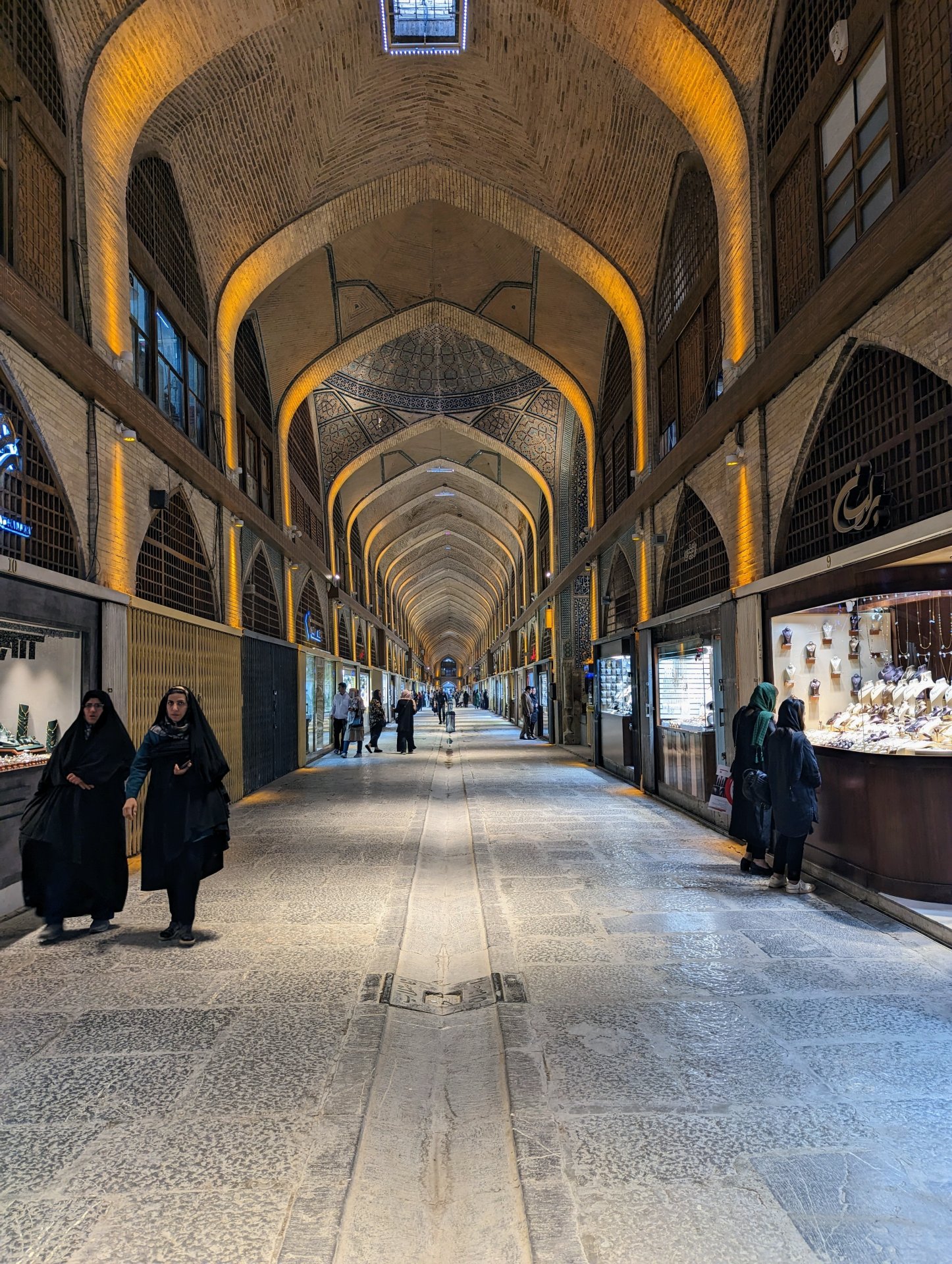 Stalls under the vaults of Isfahan's Grand Bazaar