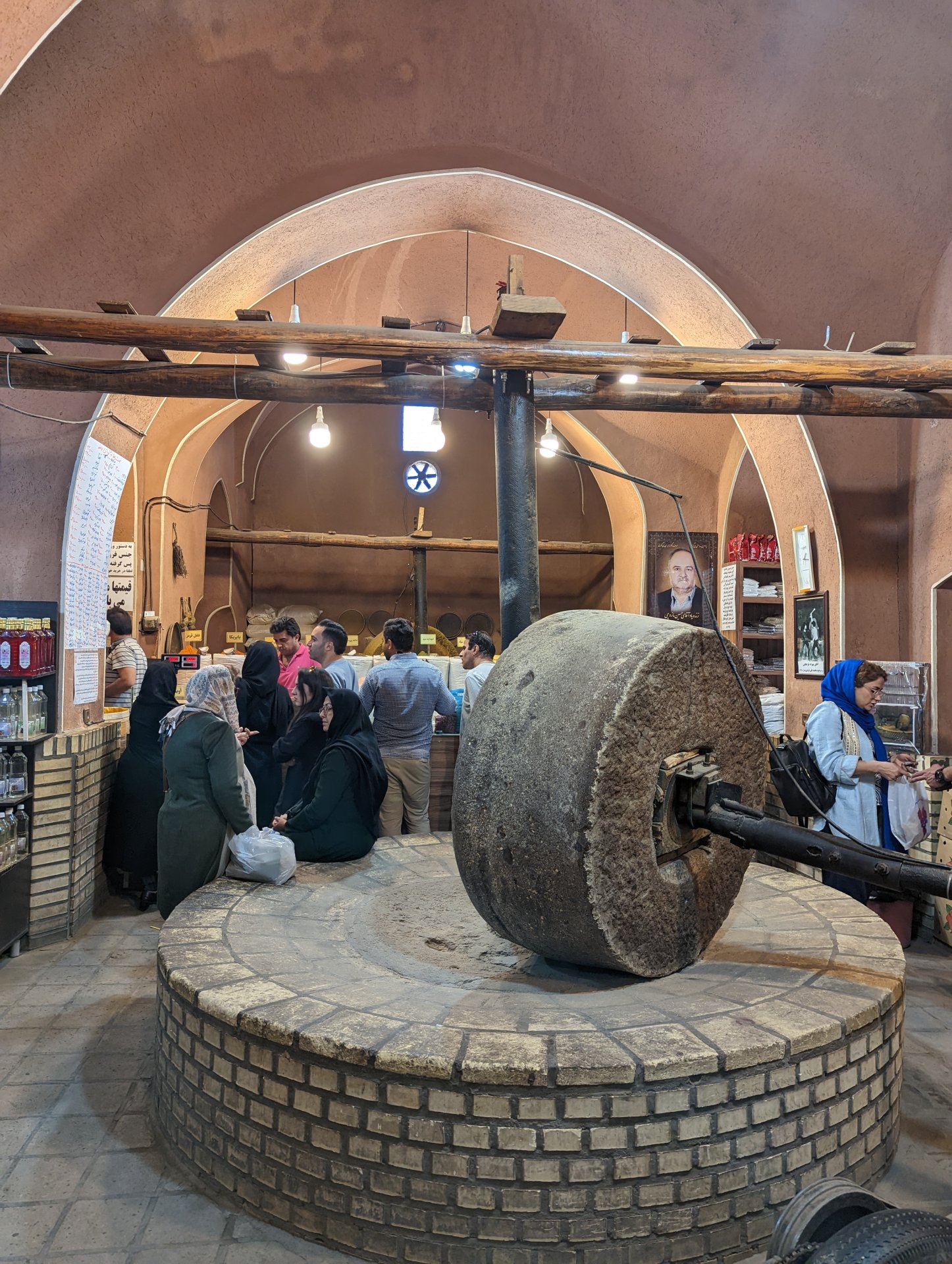 Stalls and goods at the Kashan Bazaar