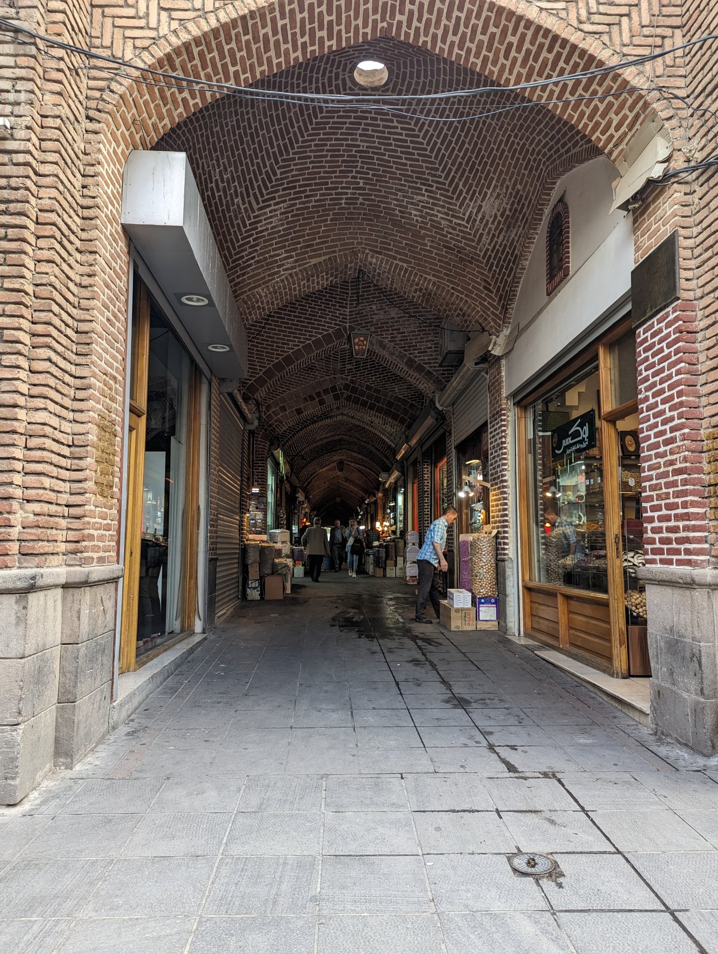 Brick domes and galleries of Tabriz's Grand Bazaar