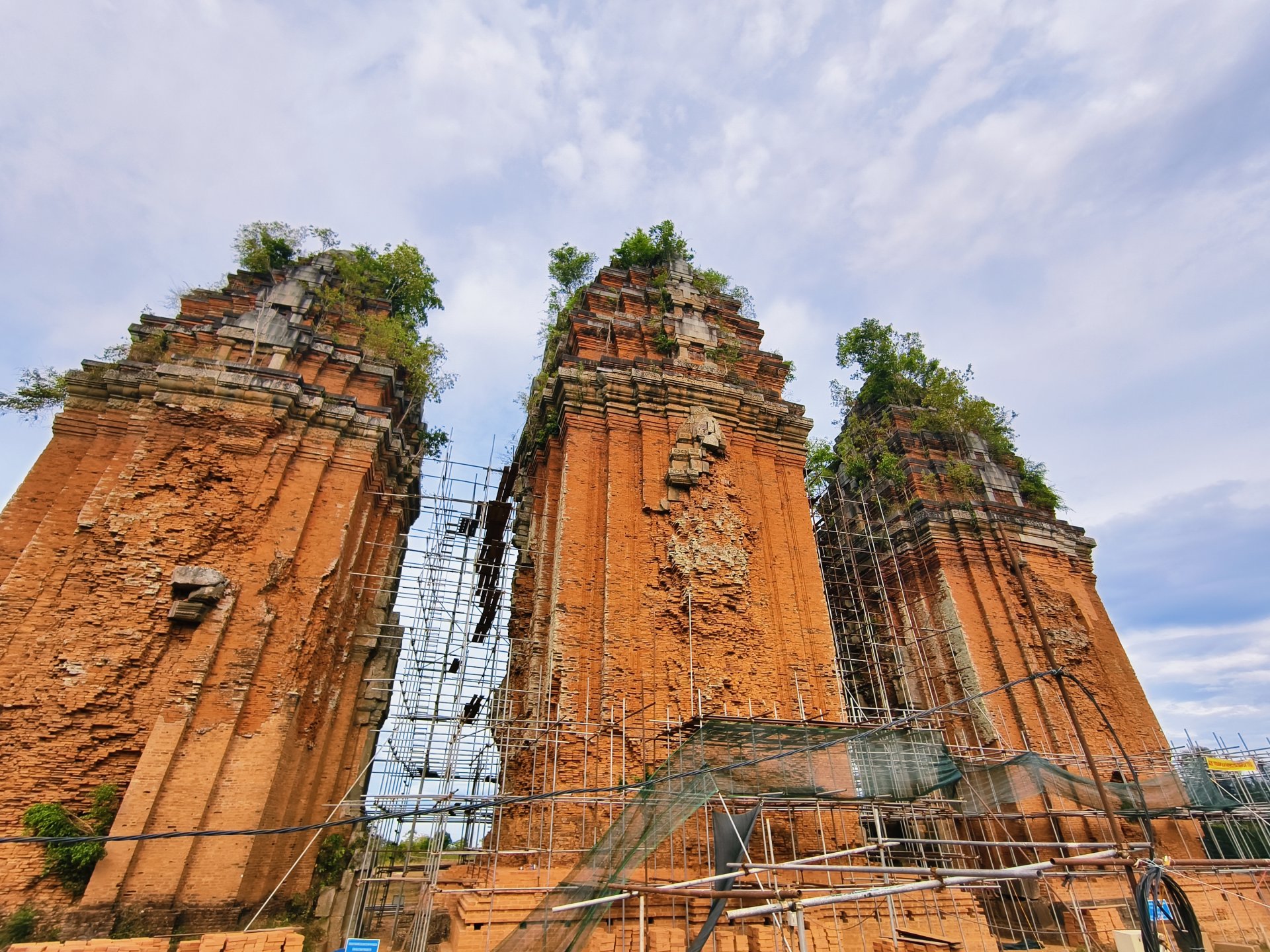 The three Duong Long towers — the tallest surviving Cham structures