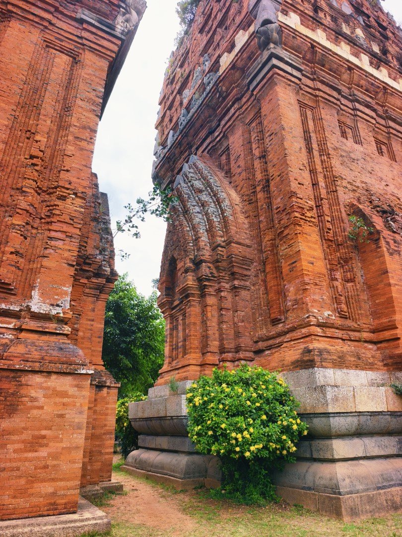 The Thap Doi twin towers within the city of Quy Nhon