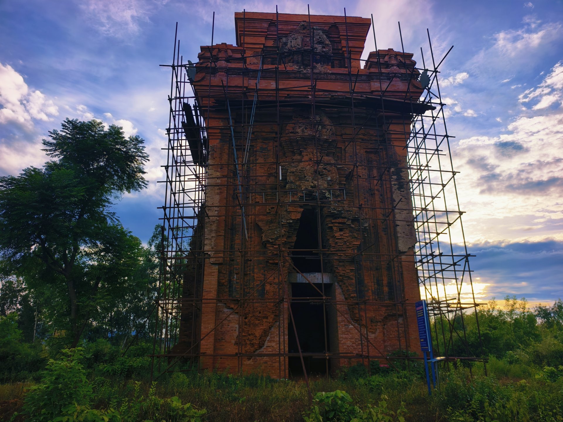 The solitary Thu Thien tower on the plain of Tay Son district