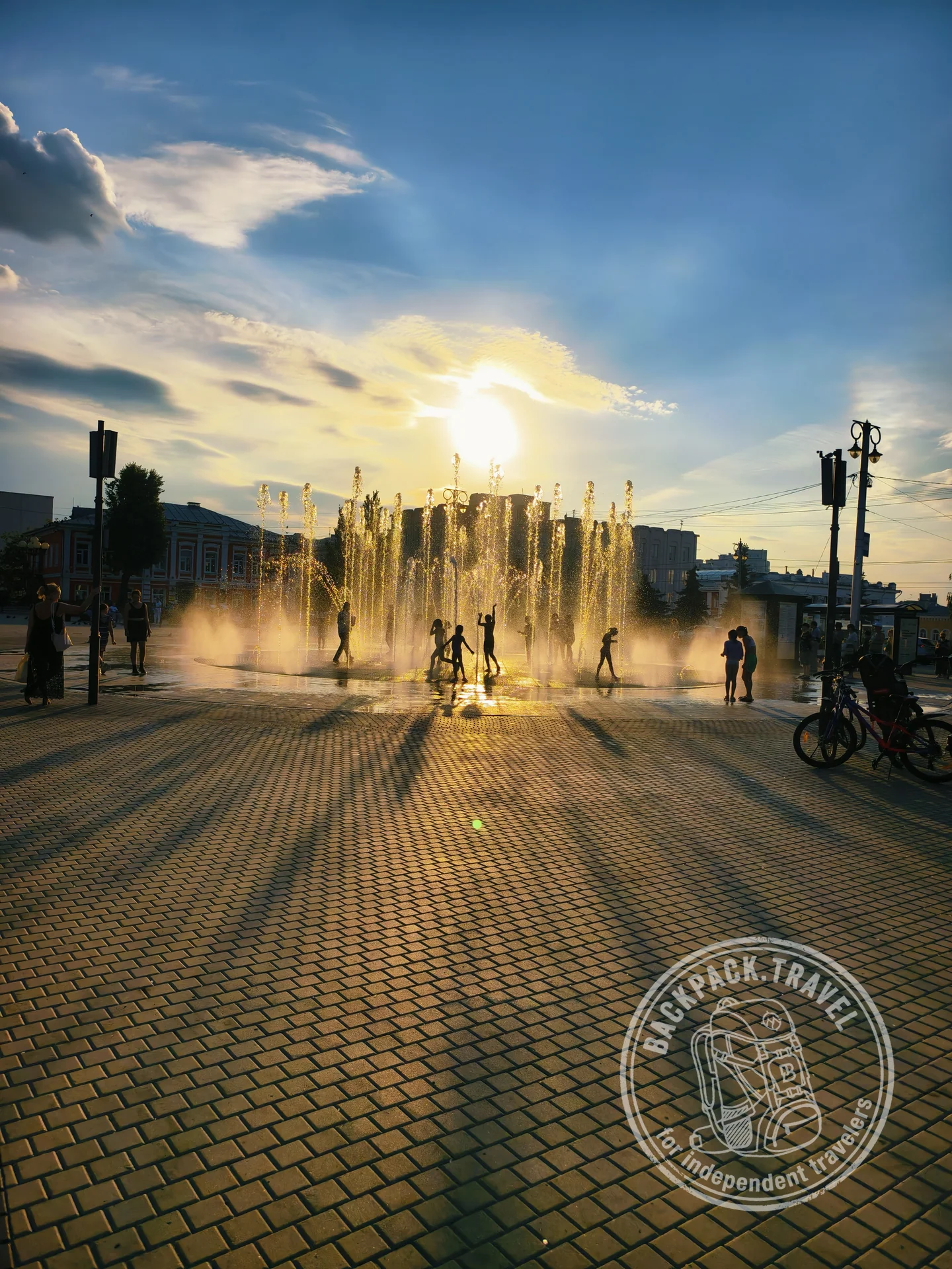 Light and Music Fountain on Teatralnaya Square